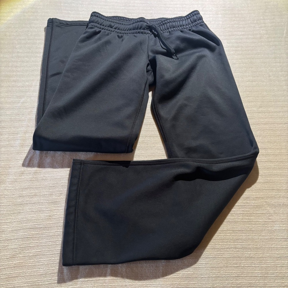 Under Armour ColdGear Black Wide Leg Fleece Sweatpants 1268285 Womens Small